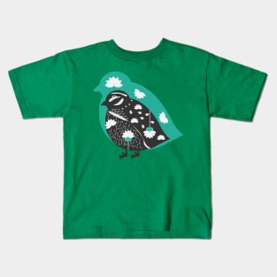 Floral quail Kids T-Shirt